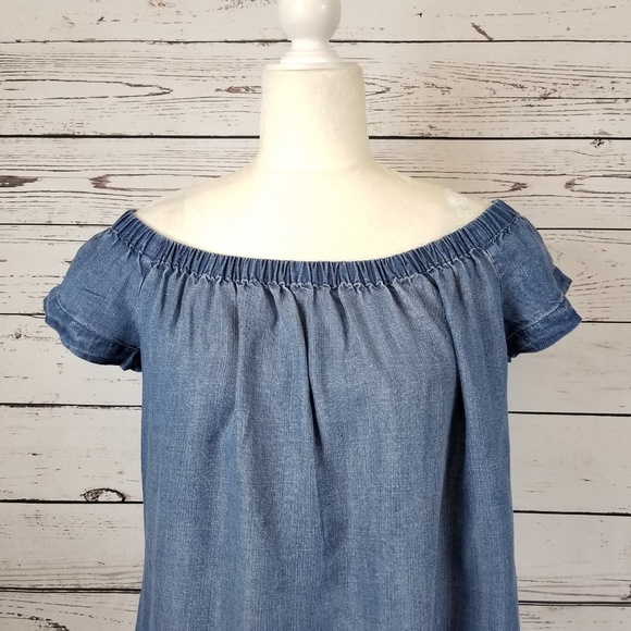Cloth & Stone chambray off the shoulder dress - Picture 3 of 8